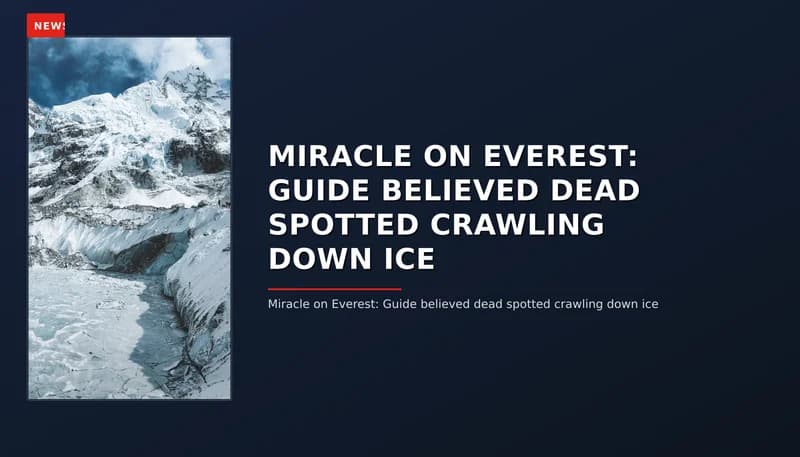 NEWS: MIRACLE ON EVEREST: GUIDE BELIEVED DEAD SPOTTED CRAWLING DOWN ICE — VPNews