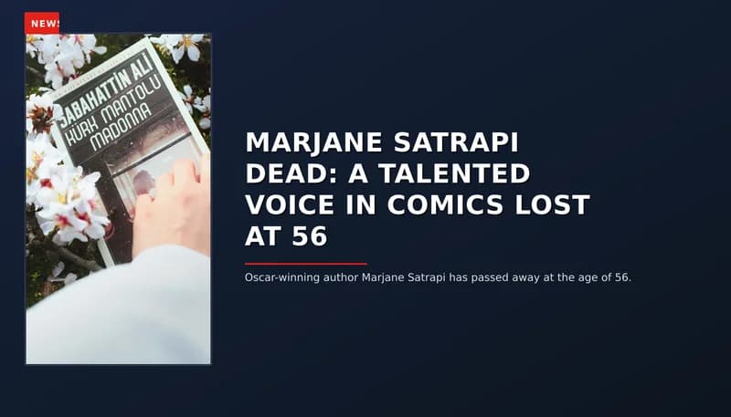 NEWS: MARJANE SATRAPI DEAD: A TALENTED VOICE IN COMICS LOST AT 56 — VPNews