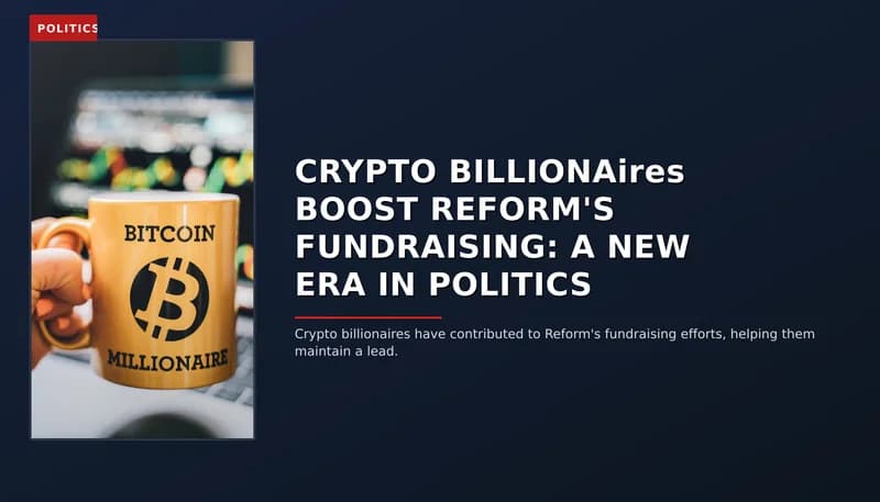 POLITICS: CRYPTO BILLIONAires BOOST REFORM'S FUNDRAISING: A NEW ERA IN POLITICS — VPNews