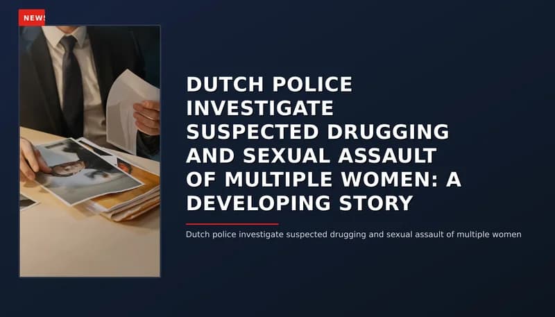 NEWS: DUTCH POLICE INVESTIGATE SUSPECTED DRUGGING AND SEXUAL ASSAULT OF MULTIPLE WOMEN: A DEVELO — VPNews