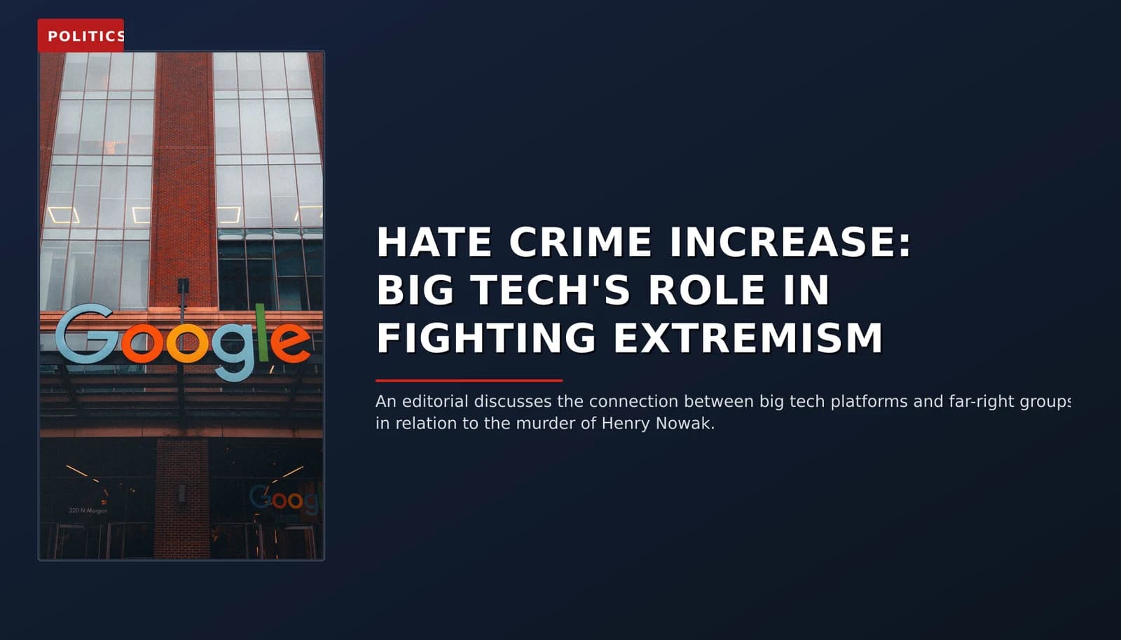 POLITICS: HATE CRIME INCREASE: BIG TECH'S ROLE IN FIGHTING EXTREMISM — VPNews