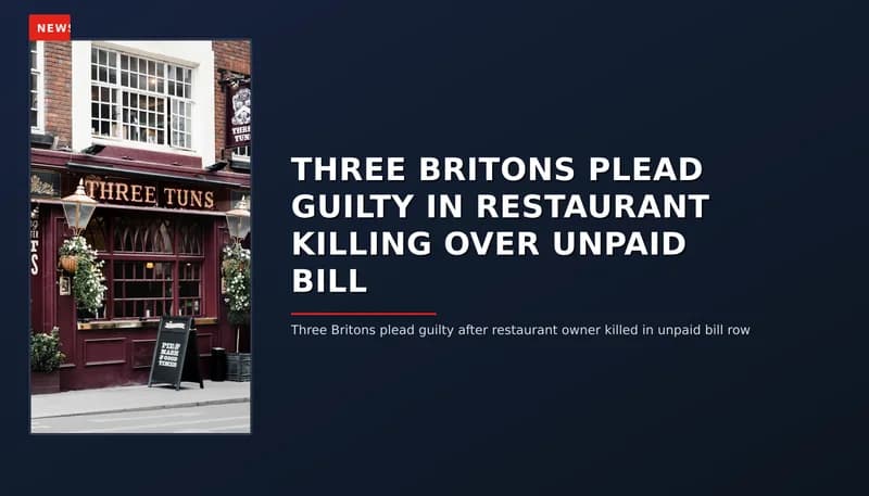 NEWS: THREE BRITONS PLEAD GUILTY IN RESTAURANT KILLING OVER UNPAID BILL — VPNews