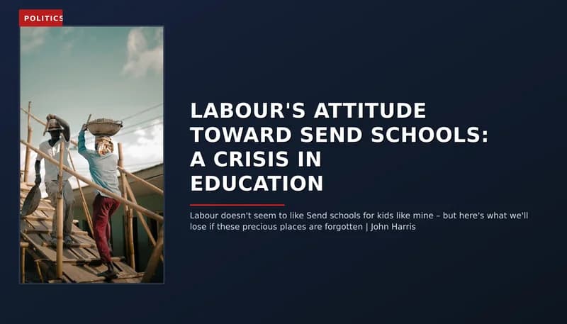 POLITICS: LABOUR'S ATTITUDE TOWARD SEND SCHOOLS: A CRISIS IN EDUCATION — VPNews