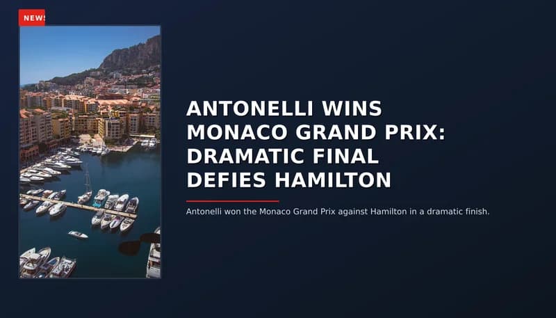 NEWS: ANTONELLI WINS MONACO GRAND PRIX: DRAMATIC FINAL DEFIES HAMILTON — VPNews
