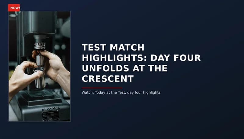 NEWS: TEST MATCH HIGHLIGHTS: DAY FOUR UNFOLDS AT THE CRESCENT — VPNews