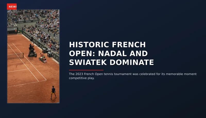 NEWS: HISTORIC FRENCH OPEN: NADAL AND SWIATEK DOMINATE — VPNews