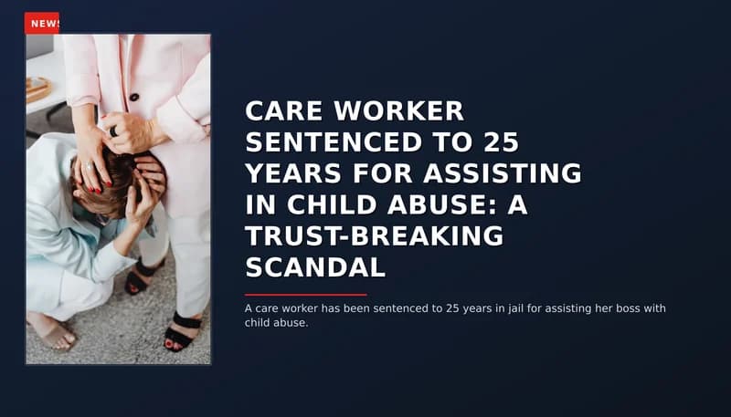 NEWS: CARE WORKER SENTENCED TO 25 YEARS FOR ASSISTING IN CHILD ABUSE: A TRUST-BREAKING SCANDAL — VPNews