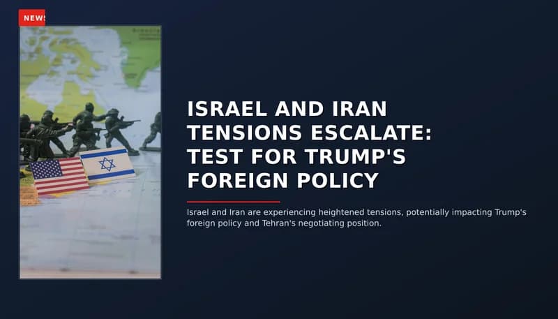 NEWS: ISRAEL AND IRAN TENSIONS ESCALATE: TEST FOR TRUMP'S FOREIGN POLICY — VPNews