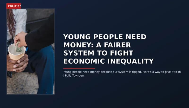 POLITICS: YOUNG PEOPLE NEED MONEY: A FAIRER SYSTEM TO FIGHT ECONOMIC INEQUALITY — VPNews