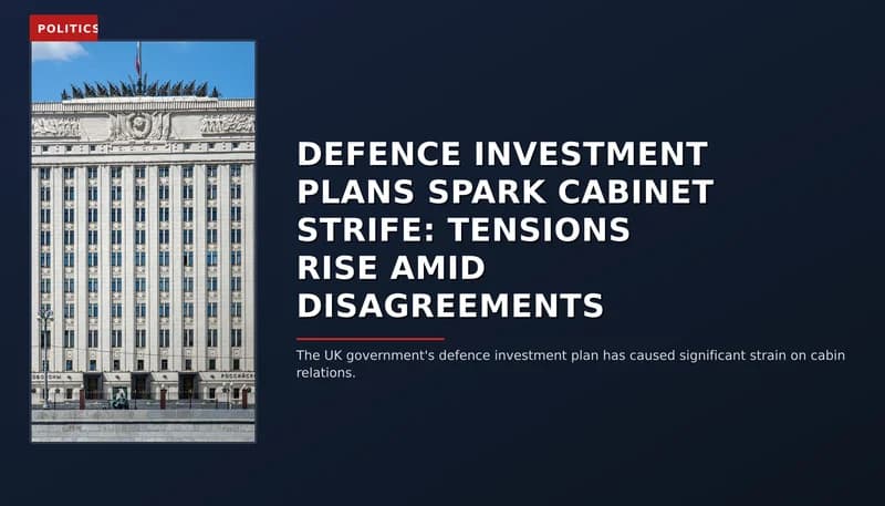 POLITICS: DEFENCE INVESTMENT PLANS SPARK CABINET STRIFE: TENSIONS RISE AMID DISAGREEMENTS — VPNews