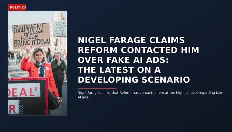 POLITICS: NIGEL FARAGE CLAIMS REFORM CONTACTED HIM OVER FAKE AI ADS: THE LATEST ON A DEVELOPING SCEN — VPNews