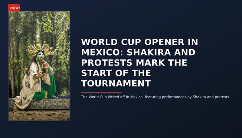 NEWS: WORLD CUP OPENER IN MEXICO: SHAKIRA AND PROTESTS MARK THE START OF THE TOURNAMENT — VPNews