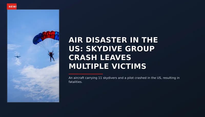 NEWS: AIR DISASTER IN THE US: SKYDIVE GROUP CRASH LEAVES MULTIPLE VICTIMS — VPNews