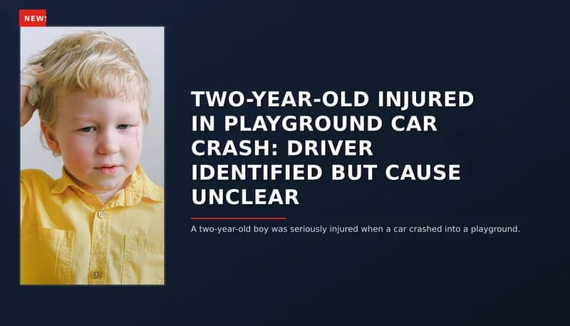 NEWS: TWO-YEAR-OLD INJURED IN PLAYGROUND CAR CRASH: DRIVER IDENTIFIED BUT CAUSE UNCLEAR — VPNews
