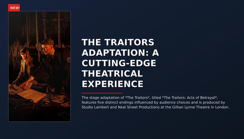 NEWS: THE TRAITORS ADAPTATION: A CUTTING-EDGE THEATRICAL EXPERIENCE — VPNews