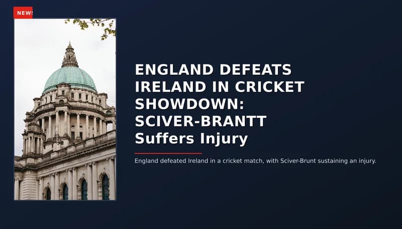 NEWS: ENGLAND DEFEATS IRELAND IN CRICKET SHOWDOWN: SCIVER-BRANTT Suffers Injury — VPNews