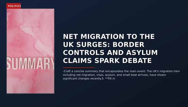 POLITICS: NET MIGRATION TO THE UK SURGES: BORDER CONTROLS AND ASYLUM CLAIMS SPARK DEBATE — VPNews