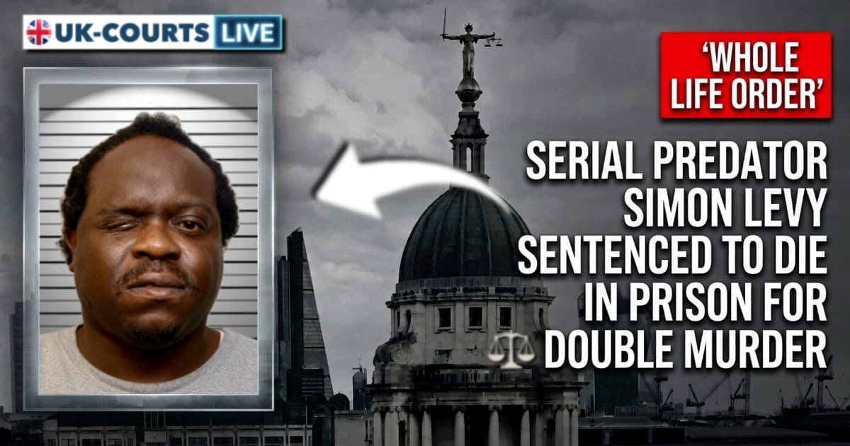 Image of Simon Levy, sentenced to whole life order for double murder