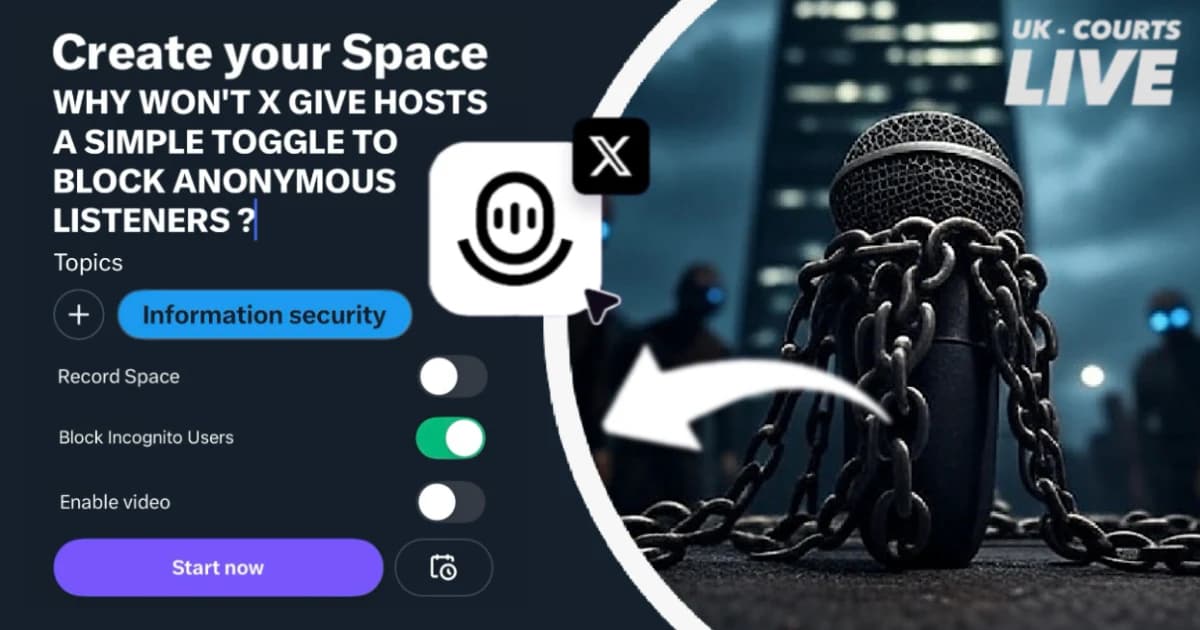 Video Production News thumbnail depicting X Spaces Anonymity Scandal: