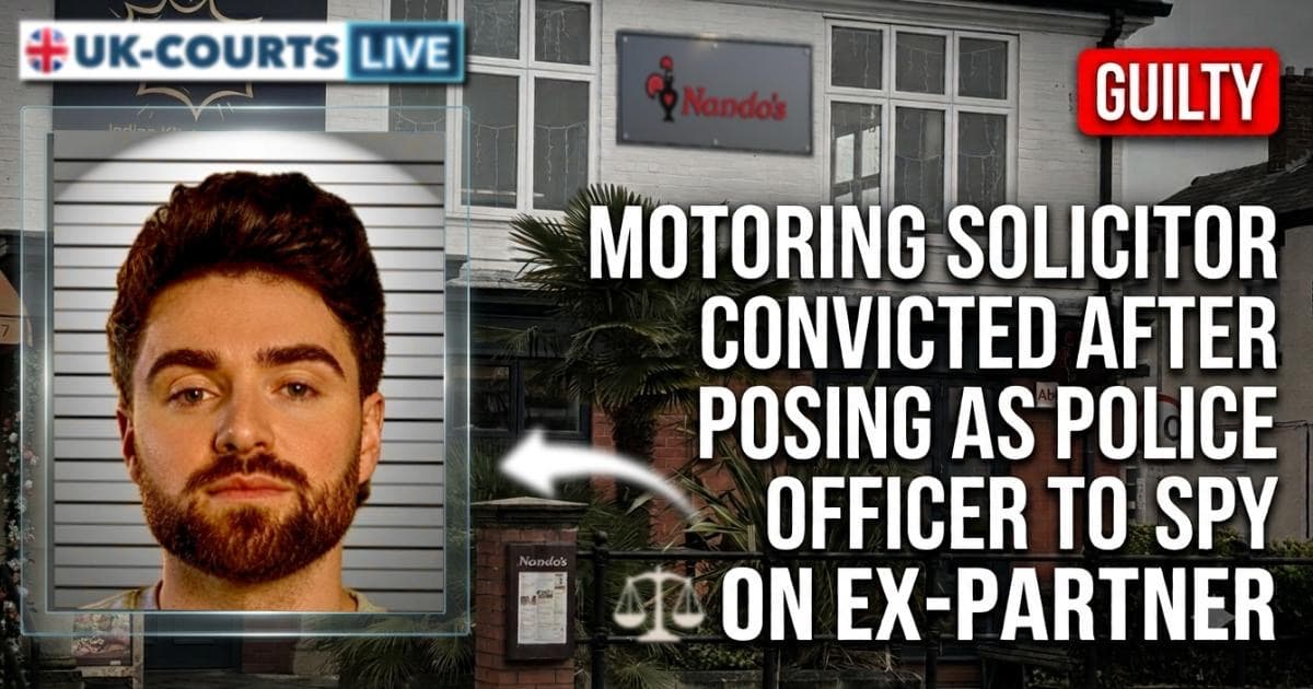Motoring Lawyer Conor Johnstone, convicted of impersonating a police officer to request CCTV of ez partner
