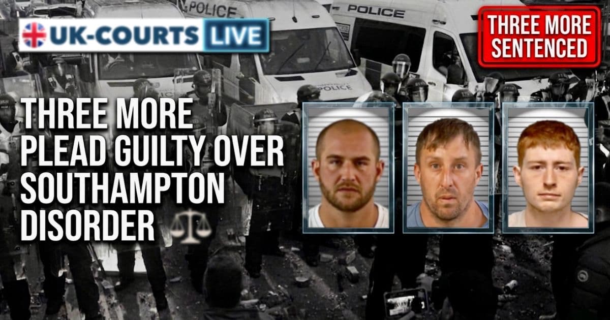 Professional thumbnail featuring rioters Darren Medhurst, Harley Haynes and Callum Darch