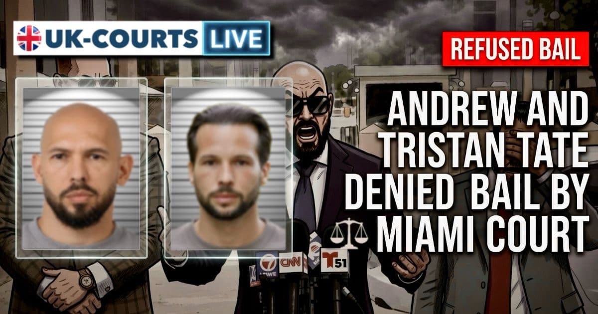 Images of Andrew Tate and Tristan Tate.