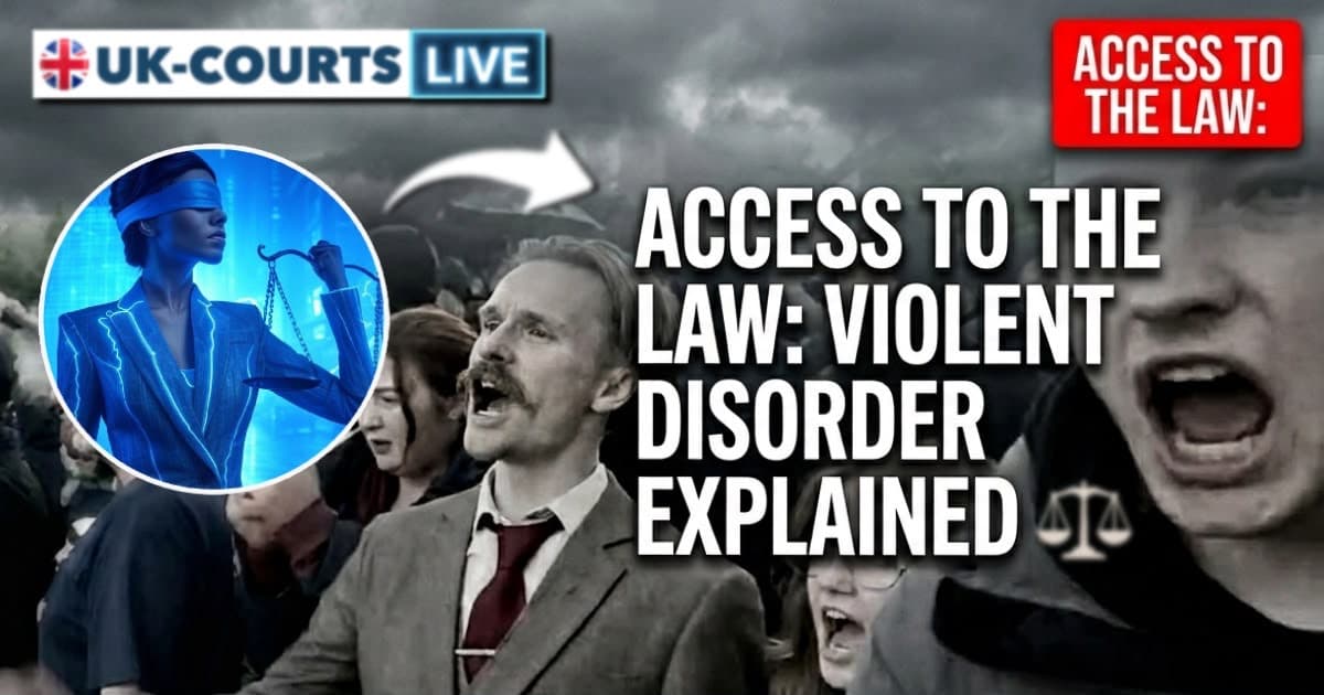 Professional news thumbnail featuring headline and scene from Southampton disorder.