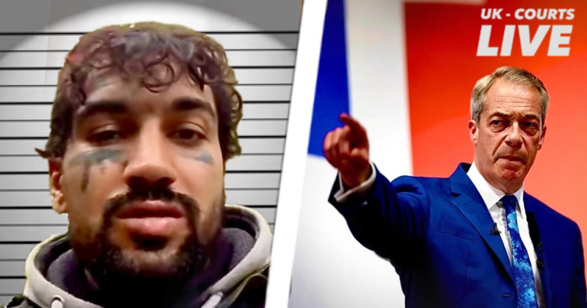 Video Production News Thumbnail showing Nigel Farage and Fayaz Khan