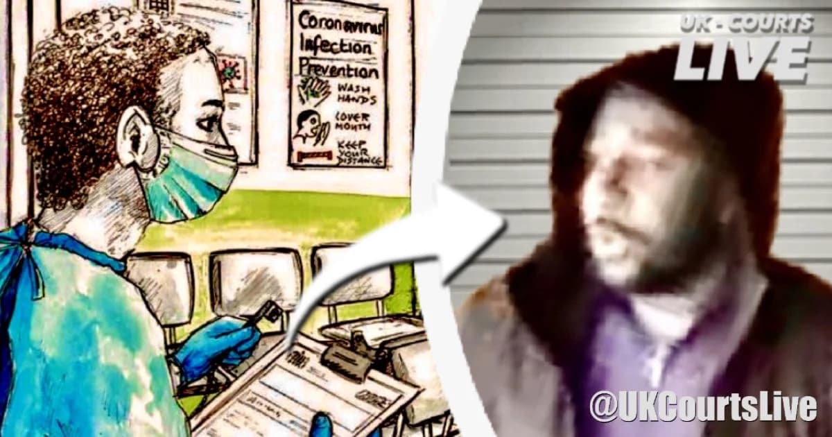Professional Video Production News thumbnail featuring drawing of NHS psychiatrist and attempted murder suspect Anthony Williams