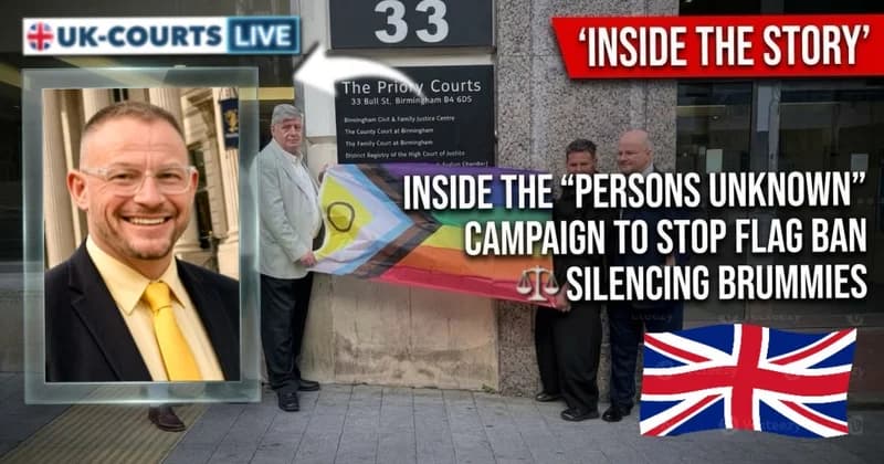 Image of the Birmingham Five campaigners for flag rights