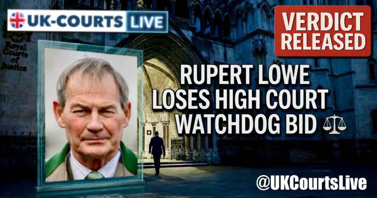 Image depicting Rupert Lowe & the Royal Courts of Justice