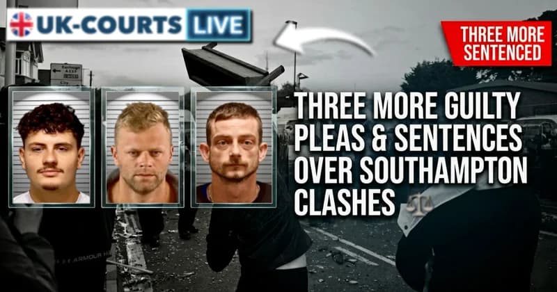 Image depicting of another 3 sentenced for Southampton riots