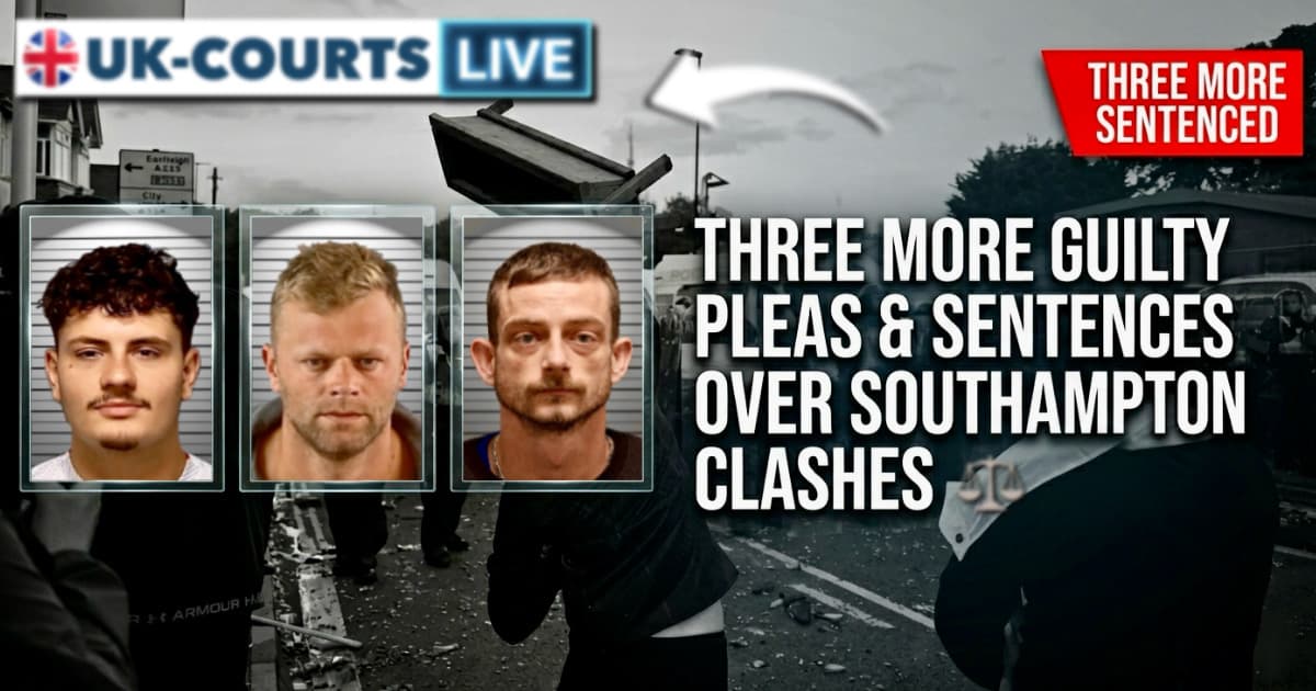 Image depicting of another 3 sentenced for Southampton riots