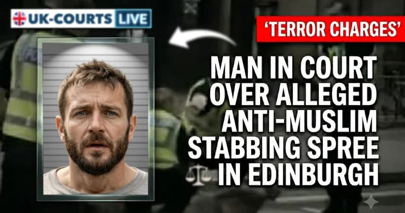 Image showing accused terrorist knifeman EDINBURGH MAN FACES TERROR-LINKED ATTEMPTED MURDER CHARGES
