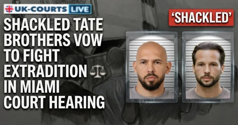 Image of accused rapists Andrew Tate and Tristan Tate