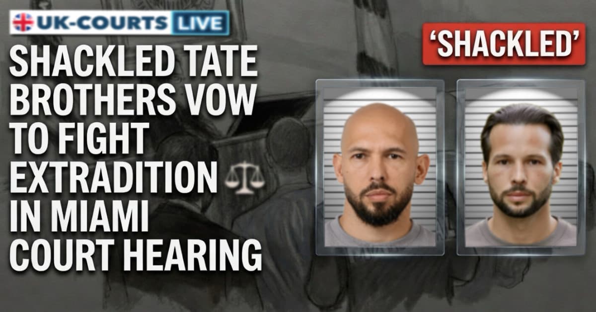 Image of accused rapists Andrew Tate and Tristan Tate