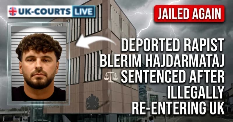 Image of convicted pervert and rapist Blerim Hajdarmataj