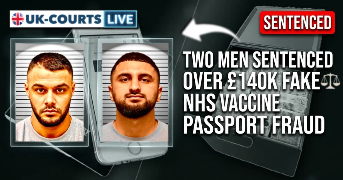 Image of Covid Vaccine Fraudsters: Waqas Hanif and Touqir Nasir,