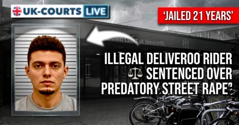 Image of convicted rapist and illegally Deliveroo rider Salem Rekoub