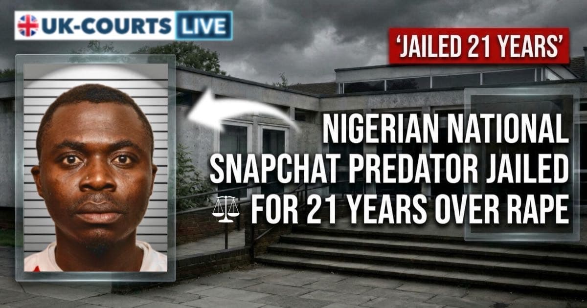 Image of convicted Nigerian Snapchat Rapist Goodness Sokoh