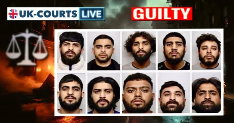 Professional cinematic 8k broadcast news graphic thumbnail featuring courthouse . To the left, a vertical 9:16 portrait-ratio glass frame integrated into the shot, featuring a striking custom enhanced custody portrait of perpetrators, captured against an iconic police suspect photo lines background.