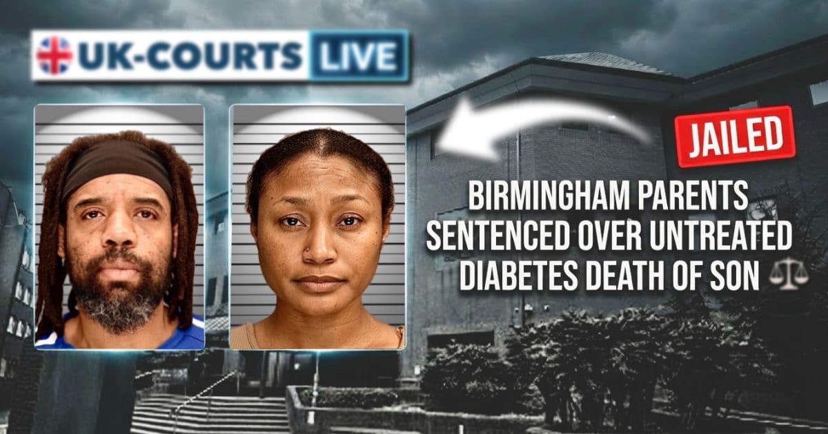Images of Birmingham parents Tamara Thomas and Damion Thomas, jailed after their son Joshua, 12, died of untreated Type 1 diabetes in Birmingham.