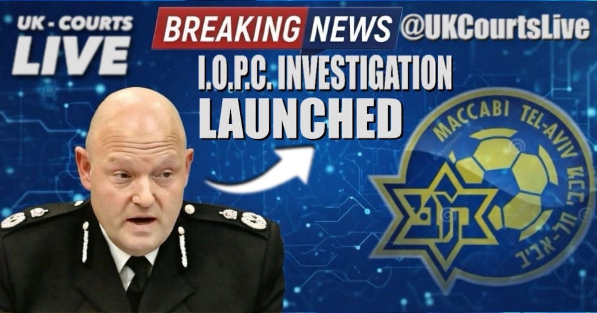 Headline graphic: "THE CHIEF QUITS." Split screen of Craig Guildford and the IOPC logo with red "UNDER INVESTIGATION" text.