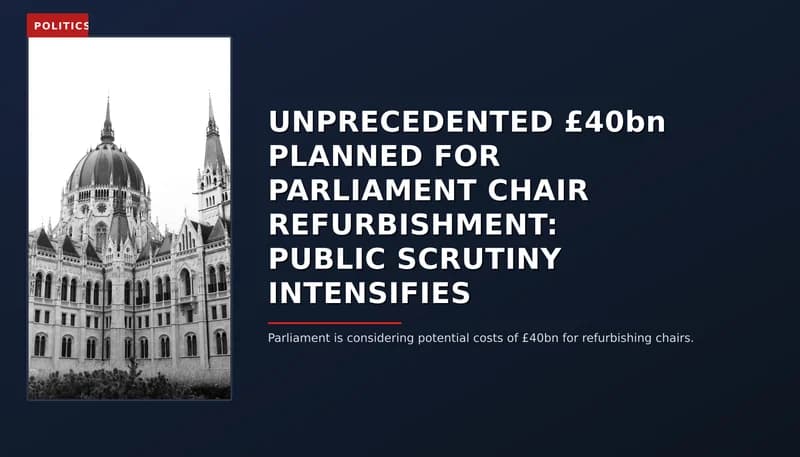 Politics: Unprecedented £40bn planned for parliament chair refurbishment: Public scrutiny intensifie — VPNews