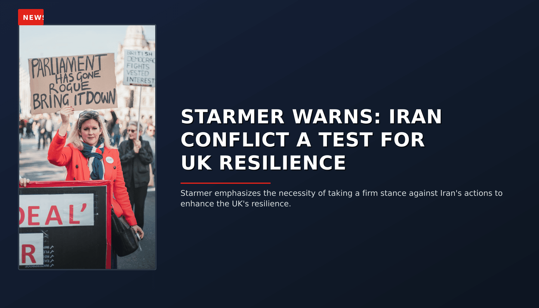 NEWS: STARMER WARNS: IRAN CONFLICT A TEST FOR UK RESILIENCE — VPNews