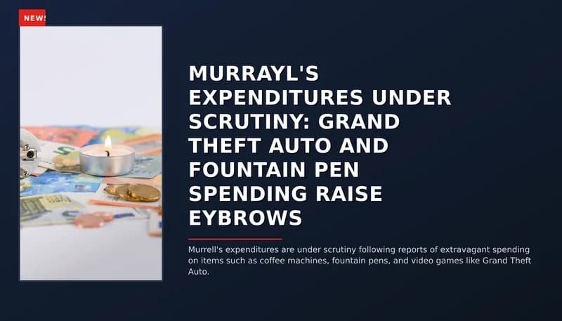 NEWS: MURRAYL'S EXPENDITURES UNDER SCRUTINY: GRAND THEFT AUTO AND FOUNTAIN PEN SPENDING RAISE EY — VPNews