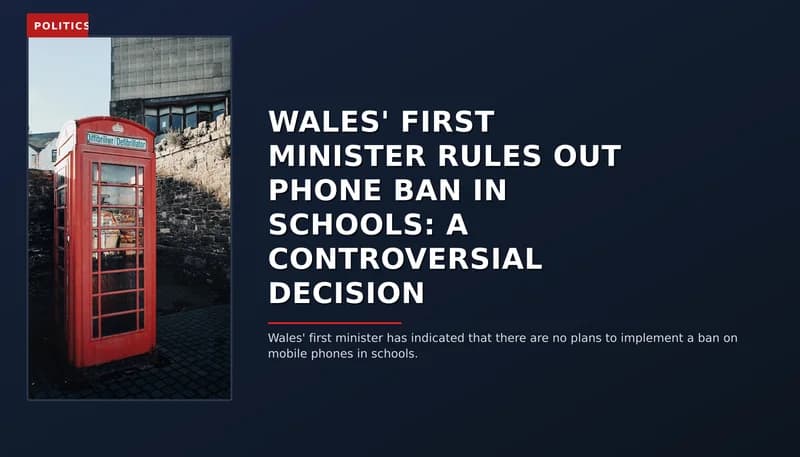POLITICS: WALES' FIRST MINISTER RULES OUT PHONE BAN IN SCHOOLS: A CONTROVERSIAL DECISION — VPNews