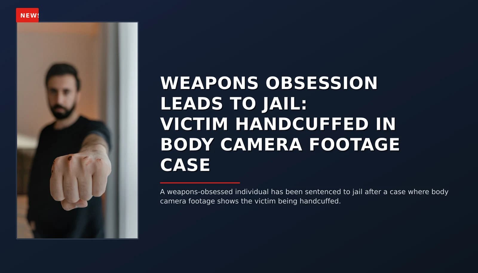 NEWS: WEAPONS OBSESSION LEADS TO JAIL: VICTIM HANDCUFFED IN BODY CAMERA FOOTAGE CASE — VPNews