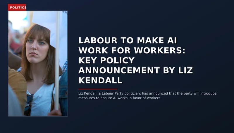 POLITICS: LABOUR TO MAKE AI WORK FOR WORKERS: KEY POLICY ANNOUNCEMENT BY LIZ KENDALL — VPNews
