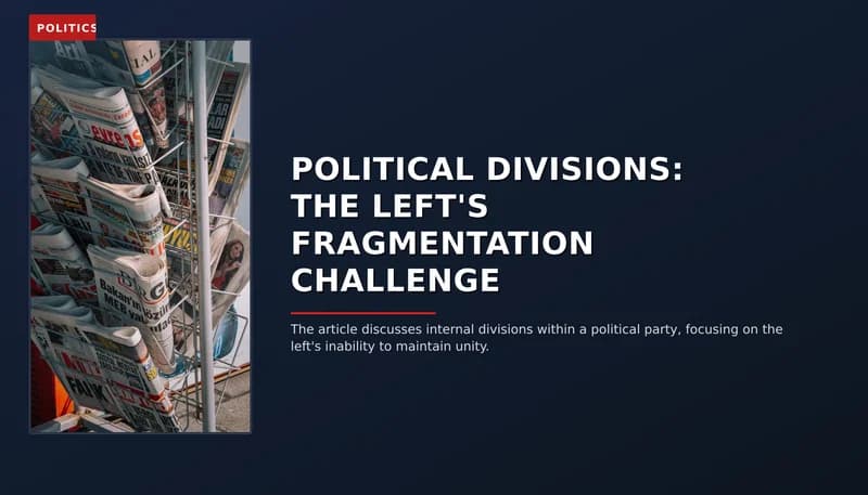 POLITICS: POLITICAL DIVISIONS: THE LEFT'S FRAGMENTATION CHALLENGE — VPNews